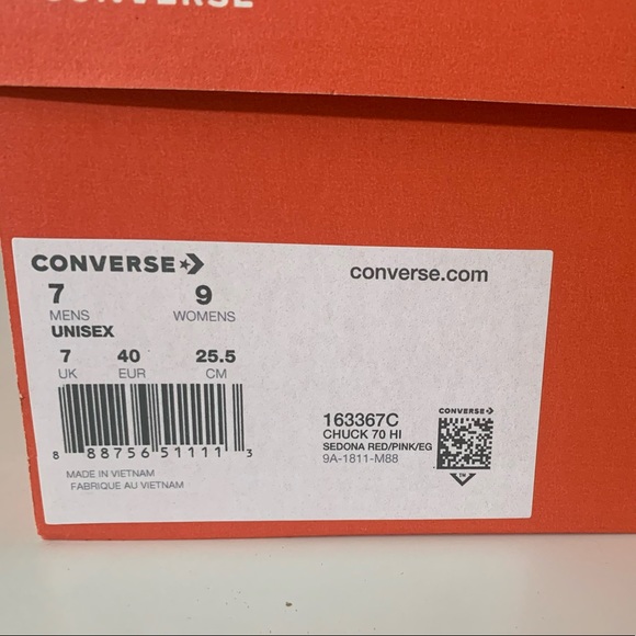 NEW Converse red woman9 men 7 Euro 40 - Picture 4 of 5